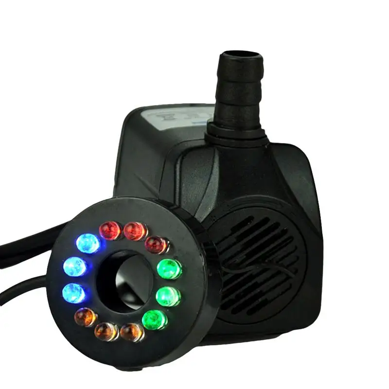 3/5/10 // 25 W Výkonné ponorné vodné čerpadlo s LED tokom s nastaviteľným prietokom vody pre fontány Rybníky akvárium Fish Tank so sochárkou