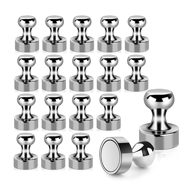 3/5/10 PCS Super silný neodymiový magnet magnetické poslavy Sucker Thumbtack Steel Magnet Push Pit Push pre chladničku