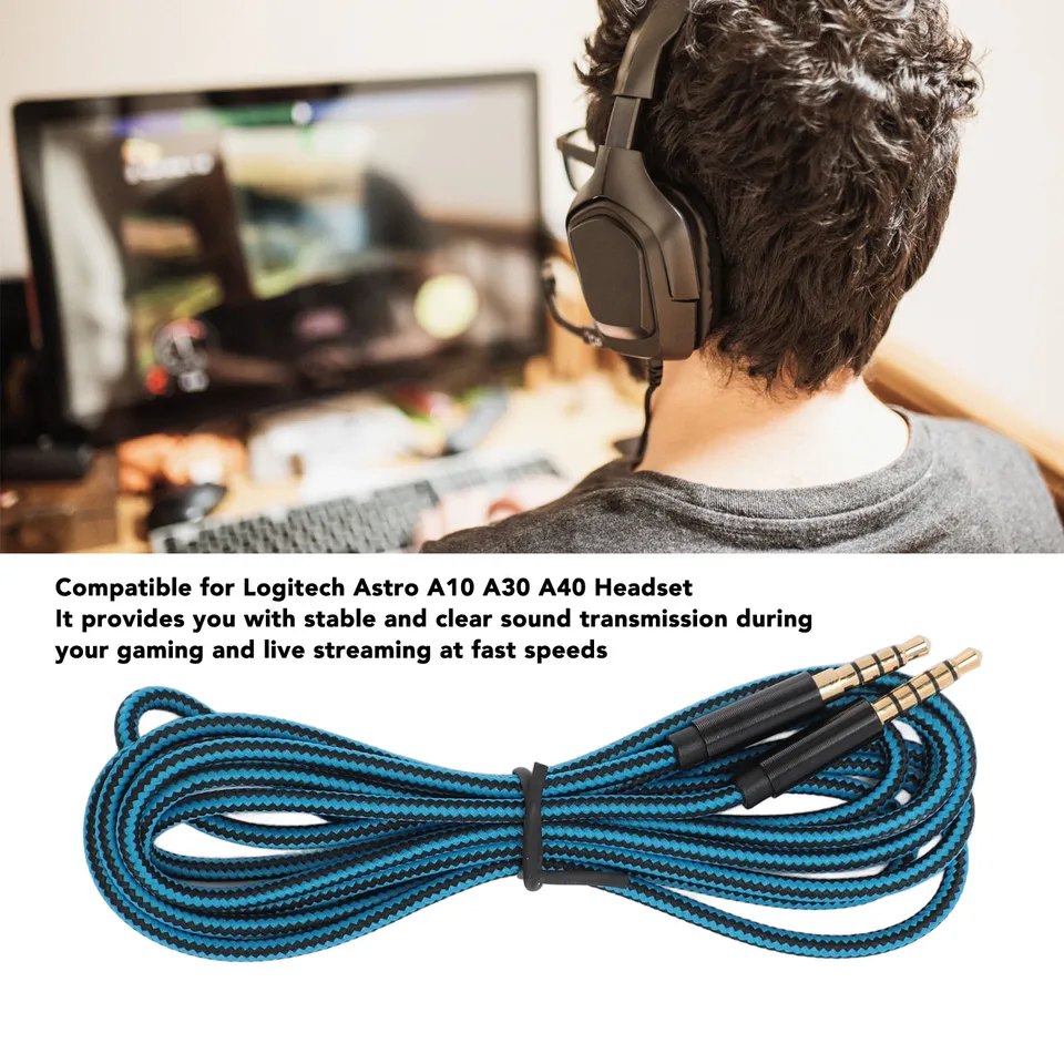 3,5 mm 5 -pólová zástrčka na 4 pólovú zástrčku Výmena 3,5 mm Zlatkovú hernú hernú náhlavnú súpravu pre Logitech Astro A10 A30 A30 2M