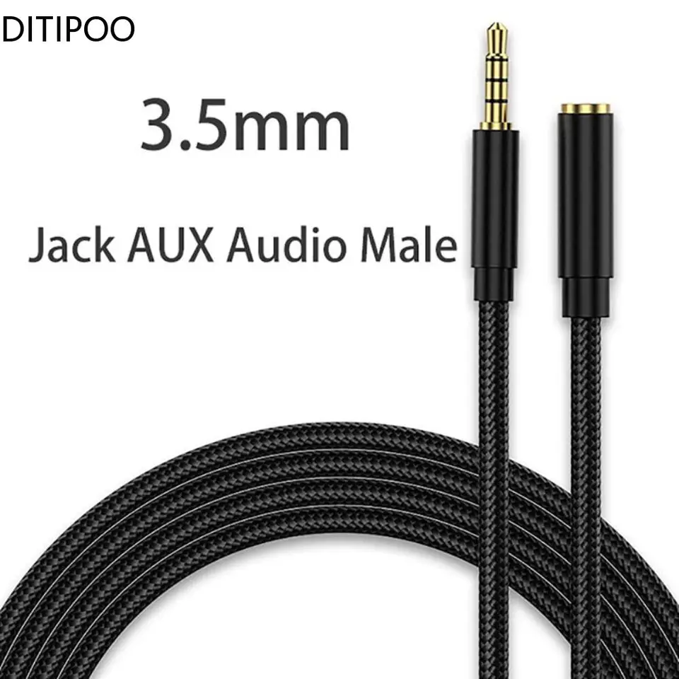 3,5 mm Jack Aux Audio kábel pre slúchadlá PC Muž a ženská šnúra reproduktor HiFi Aux Aux