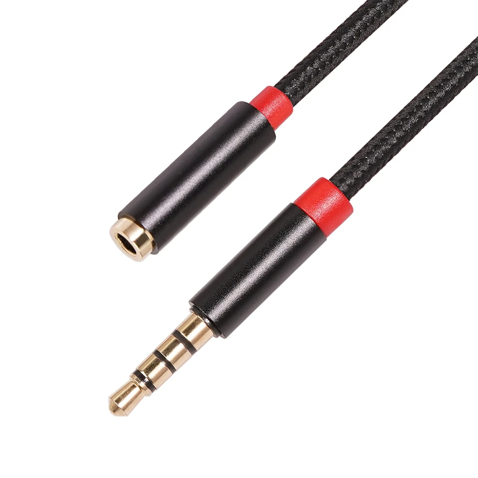 3,5 mm Jack Aux Audio Muž a ženský predlžovací kábel s mikrofónovým stereo 3.5 Audio adaptér pre náhlavnú súpravu PC (1 m)
