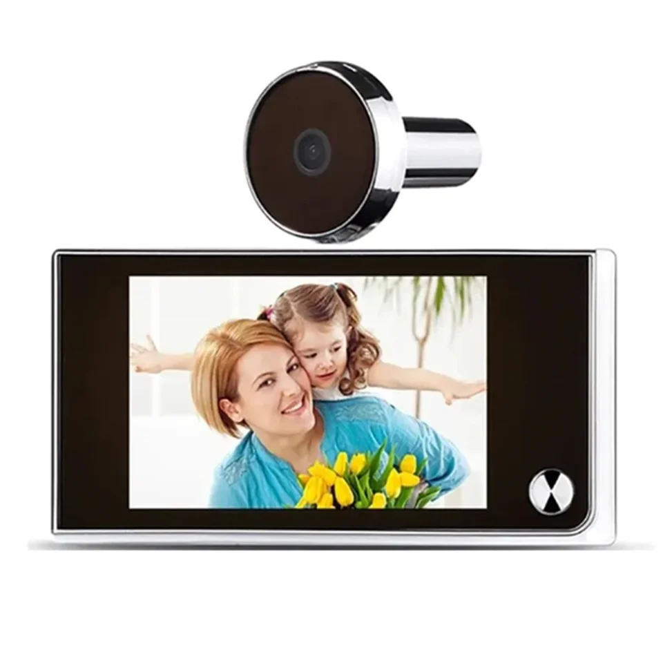 3,5 palcový dvere zvončeka DIGITÁLNE DIGITÁLNE DVOJEJ KAMERA 120 ° LCD 2 milióny HD pixelov Kitty očné dvere zvonka Monitor