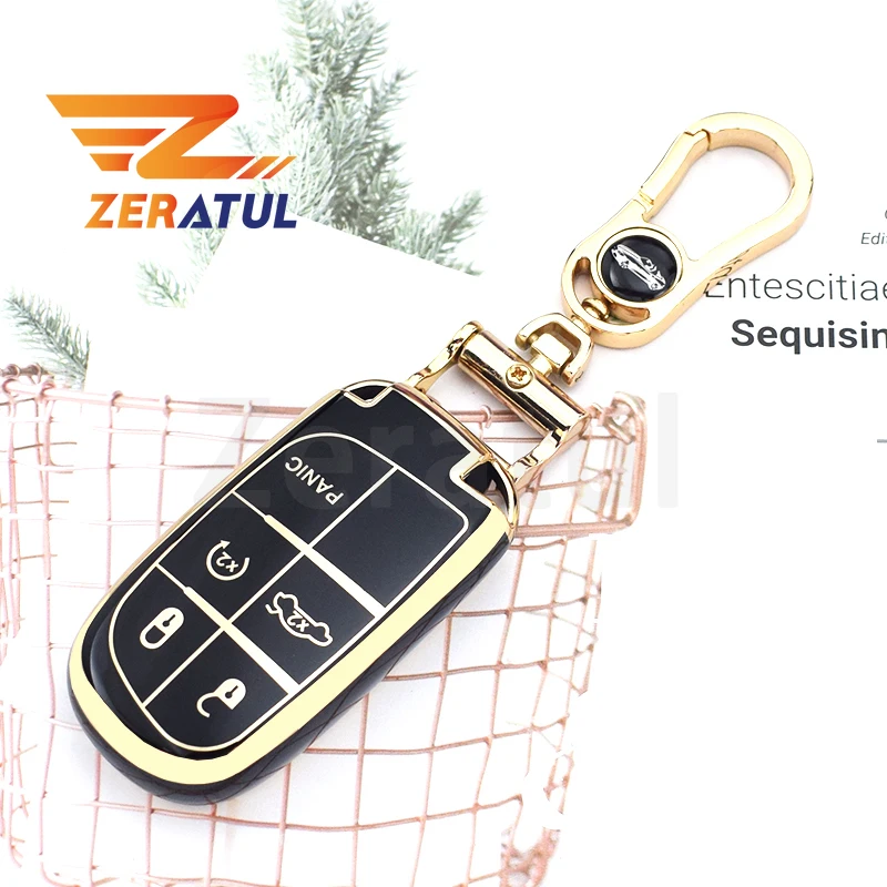 3/5 tlačidlo automatické auto diaľkové kľúče kryt shell fob pre Jeep Renegade Grand Cherokee Dodge Journey Charger Chrysler 200 300 300C