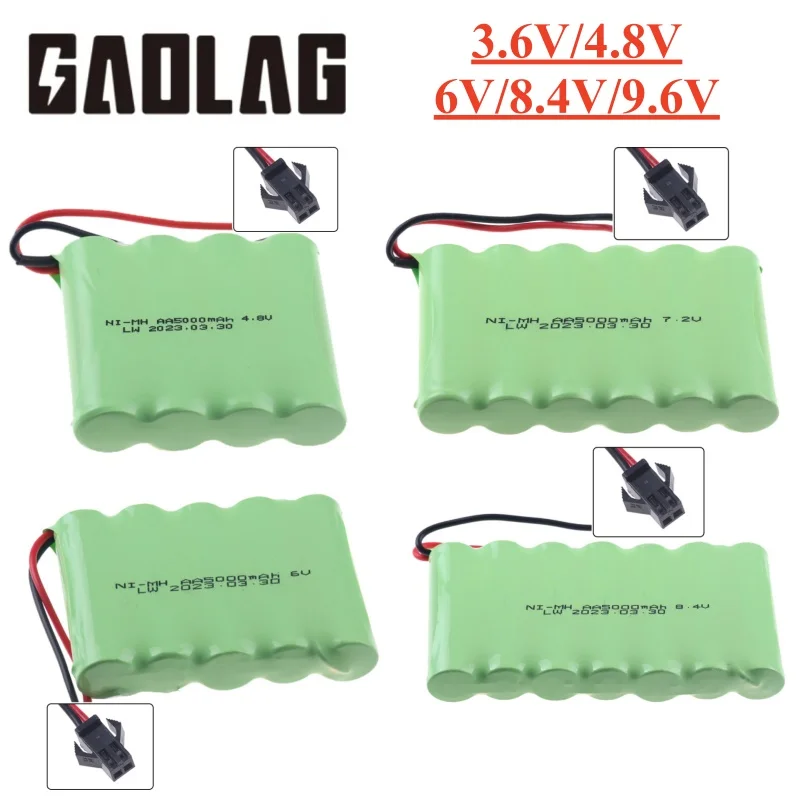 3,6 V/4,8 V/6v/7,2V/9,6 V upgrade 5000 mAh nabíjateľnú batériu NIMH AA BATÍVNA PRE RC HORSKÉ TANKY ROBOTS Z GUNS LOATS 1ks