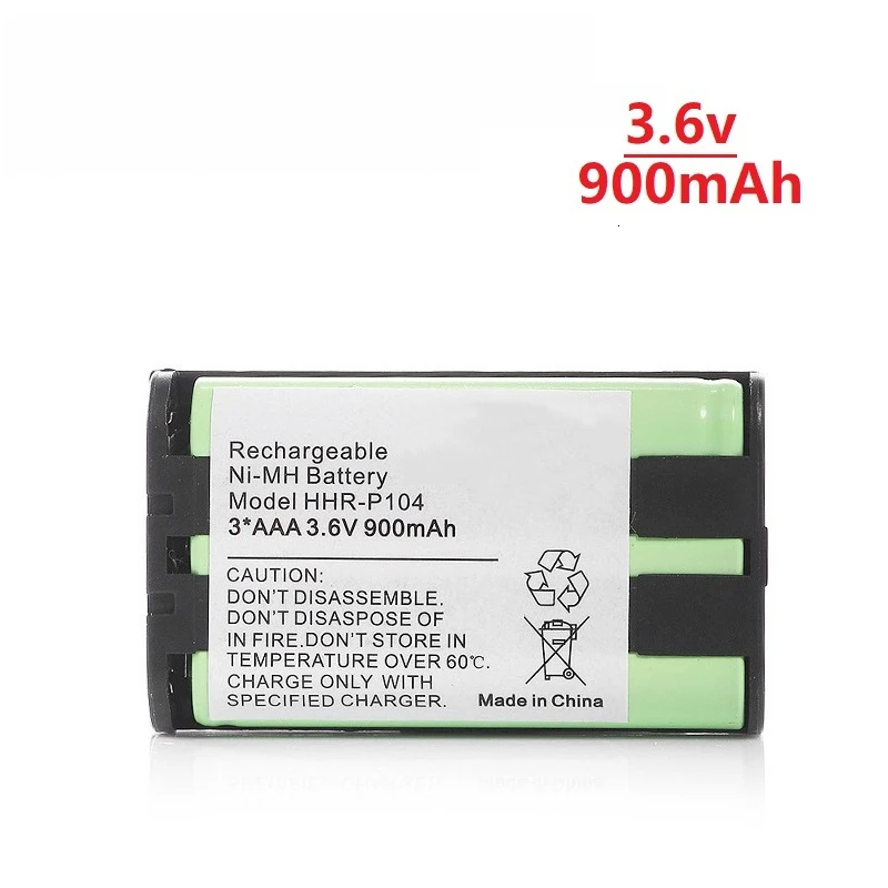 3,6 V 900 mAh Domáca batéria pre Panasonic HHR-P104 HHR-P104A/1B HHRP104 Typ 29 3*AAA NIMH 3,6V Nabíjateľná batéria