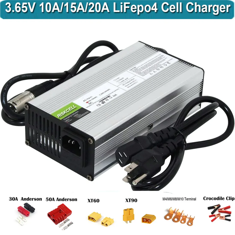 3,65 V 20A inteligentný LifePO4 Cell Littium Auto Charger pre 1S 3,2 V Littiumfosfátové nabíjacie nabíjanie buniek Catl Calb Calb