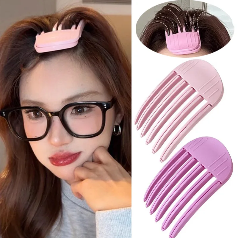 3/6teeth Fluffy Hairpin Curling Bangs Cap Clips Hair Roots Volumizujúce vlasové klipy Ženy Curlingové svorky s pevným tvarom Vlasový valček