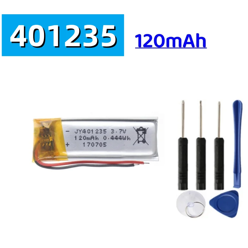 3,7 V, 120 mAh 401235 Polymérny lítium-iónový / li-iónový batéria pre hračky, Power Bank, GPS, MP3, MP4, mobilný telefón, reproduktor
