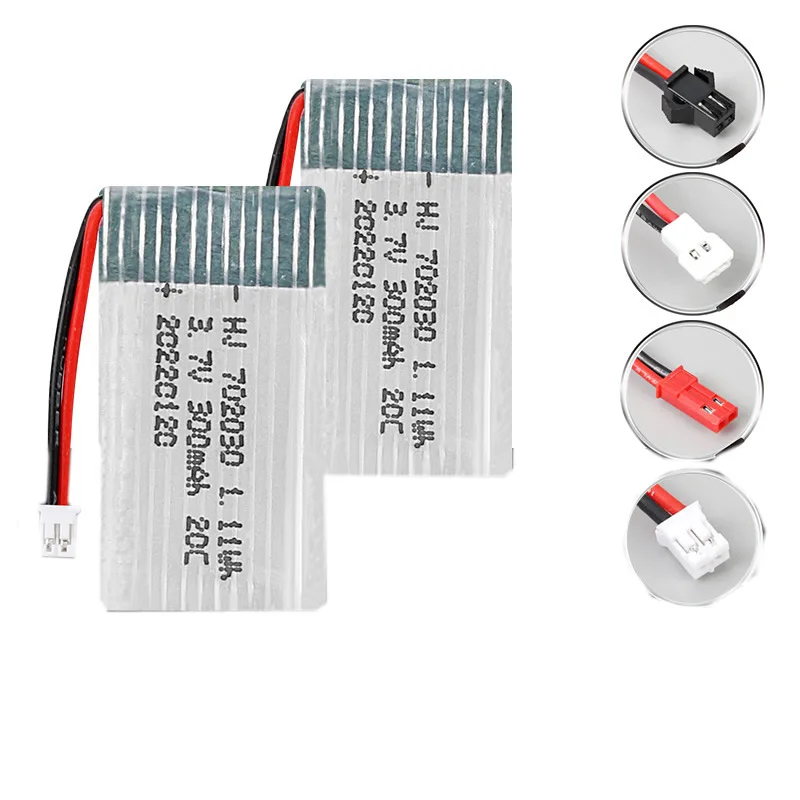 3,7 V 300 mAh lítiová batéria 20c Vysoké zväčšenie RC Quadcopter Drone Accessories 702030 Model lietadla batéria