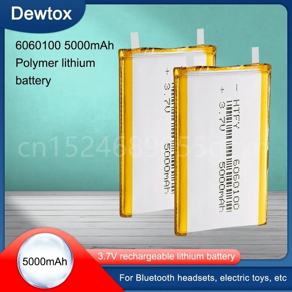 3,7 V 5000 mAh 6060100 Li-Polymer Nabíjateľné batérie lítium polymérne batérie pre digitálne výrobky