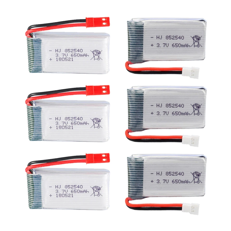 3,7 V 650 mAh Li-PO batéria pre Syma X5C X5C-1 X5 H5C X5SW 852540 3,7 V Lipo Dron Dron Rehargeble Batéria 5/10/20/20ks veľkoobchod