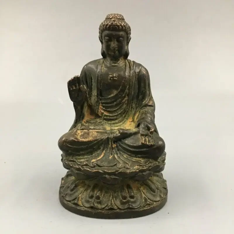 3.7 Zbierať čínsky bronzový budhizmus Shakyamuni Amitabha Buddha socha
