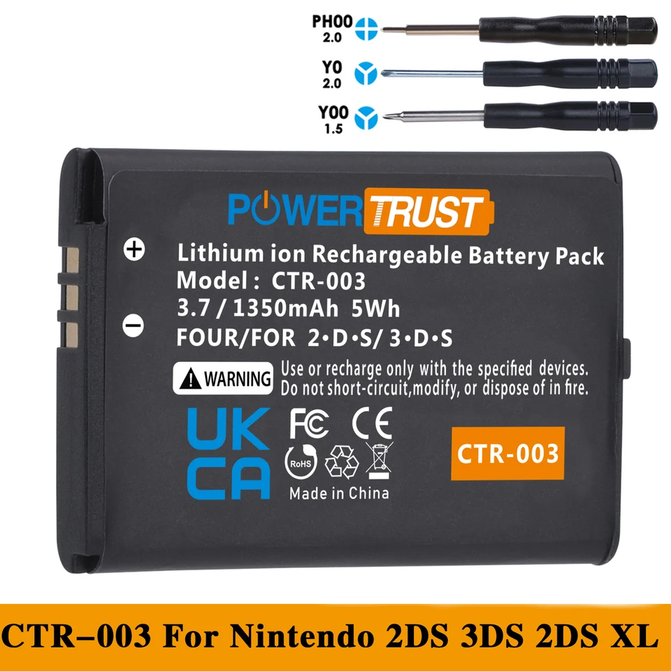 3,7V 1350 mAh CTR-003 CTR003 CTR 003 Nabíjateľná batéria pre Nintendo 2DS 3DS NOVINKA 2DS XL CTR-001 JAN-001 MIN-CTR-001 CONLUTIOR