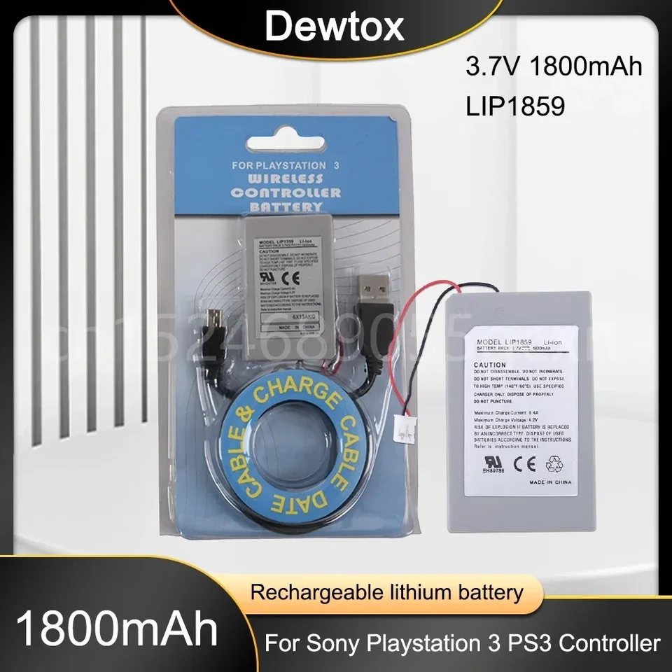 3,7V 1800 mAh Lip1359 lítiová batéria s káblom USB pre Sony PS3 PlayStation3 PS3 bezdrôtový ovládač nabíjateľnú batériu