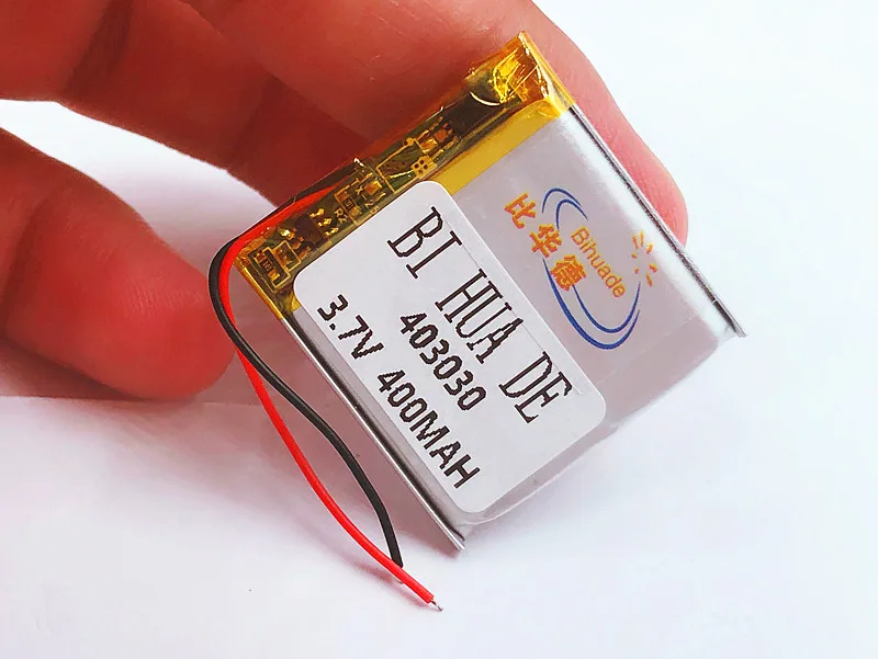 3,7V, 400 mAh, [403030] Polymérna lítium-iónová / li-iónová batéria pre hračky, Power Bank, GPS, MP3, MP4, MP5 Smart Watch, Reproduktor Power Bank Reproduktor