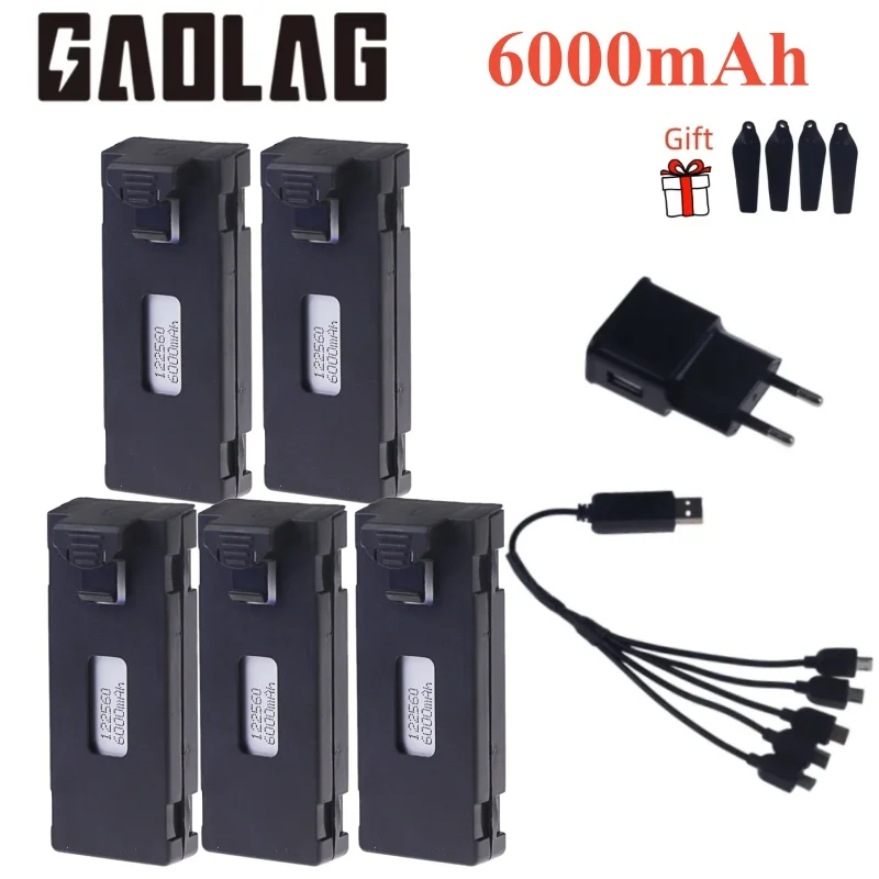 3,7V 6000 mAh RC Drone Battery Accessory pre E88 E88Pro LS-E525 E525 F185 Pro Mini UAV Drone Battery Special RC Part 1/2/3/5/10PC