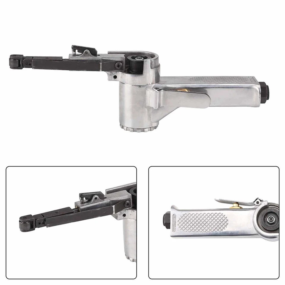 3/8 palcový vzduchový pás Sander s 10 ks pásmi Vzduchový uhol brúsky 10 mm brúsny stroj brúsny stroj pre vzduchový kompresor