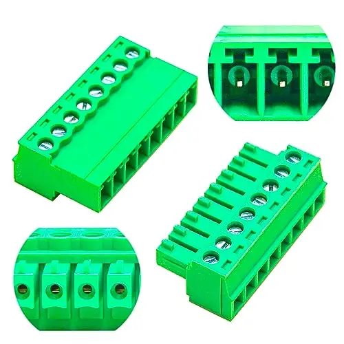3,81 mm mužský a ženský konektor 8 pinov Phoenix bez spájkovania Zelený konektor skrutkovacieho bloku PCB (1 SET 3,81MF-8PIN)