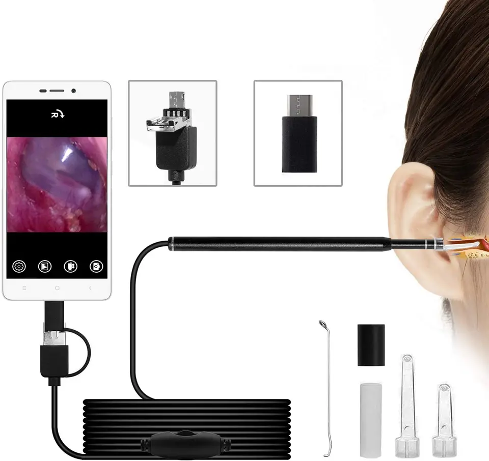 3,9 mm 720p Super HD Earscope Cleaner 3in1 USB Earpick Endoscop Camera Camera Ear Wax Odstránenie bezdrôtového wifi otoskopu digitálny mikroskop