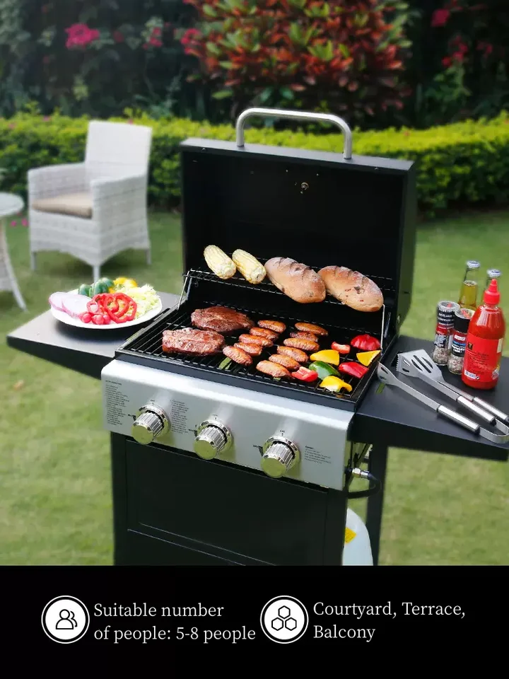 3 Burner American Style Gas Grills Grills, domáce nádvorie grilov, vonkajšie grilovacie náradie, balkónový gril gril