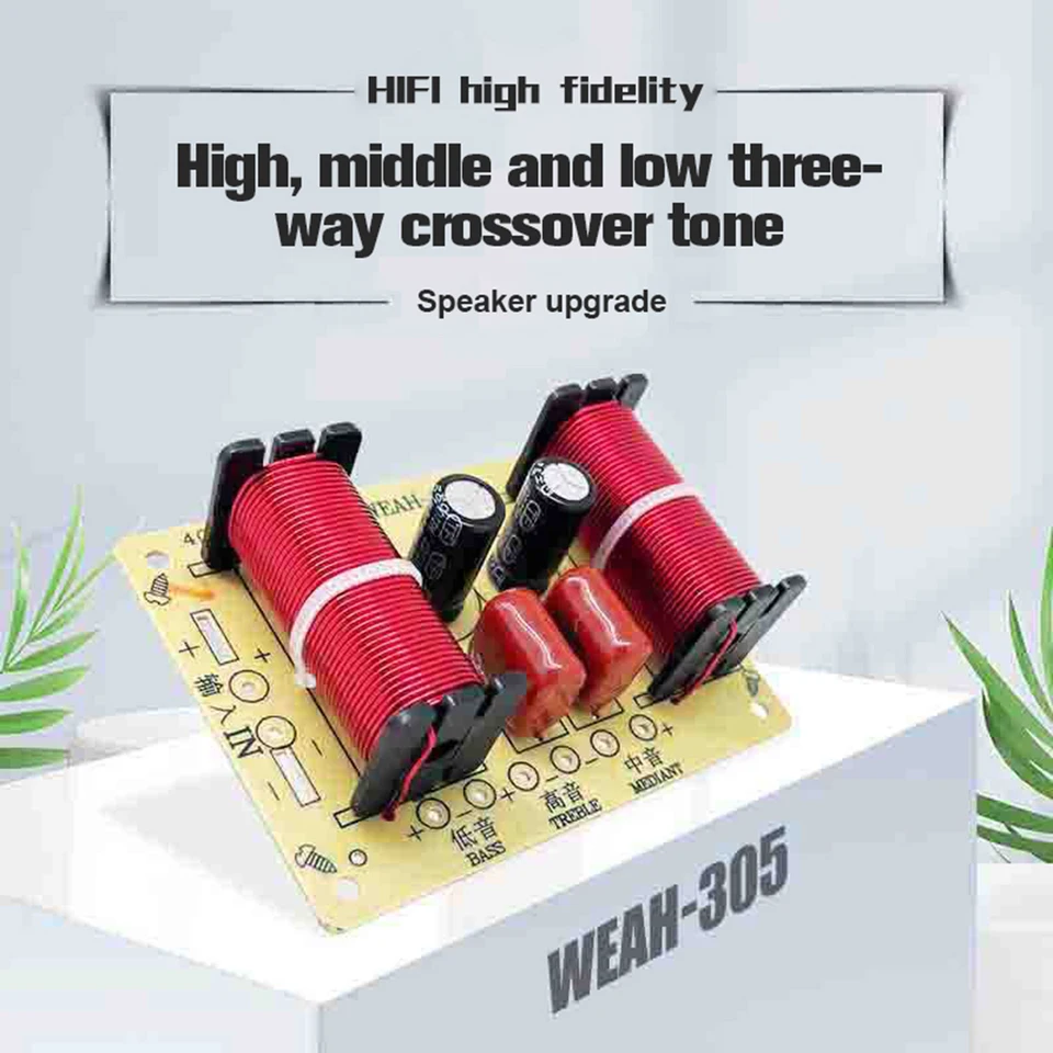 3 -Cesta 150W reproduktorov zvuková frekvenčná deliteľ Loudspeaker Crossover Filter Treble MidRange Bass Frekvenčný deliteľ