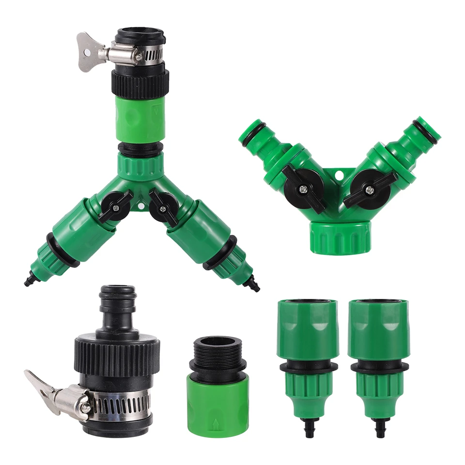 3-cestná ventilová súprava v tvare Y Garden zavlažovanie Faucet 16 mm rýchla bradavka Automatické zavlažovanie zariadenia na zalievanie zariadenia so spínačom