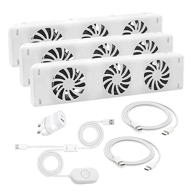 3-FAN HOMENOVÝ RADIATOR RADIÁTOR VENTIATION MAGNETICKÝ VENTICKÝ VENTILÁR VENTILÁR MXRV-S01 Radiatorset Booster Extension Set 300*69*30 mm