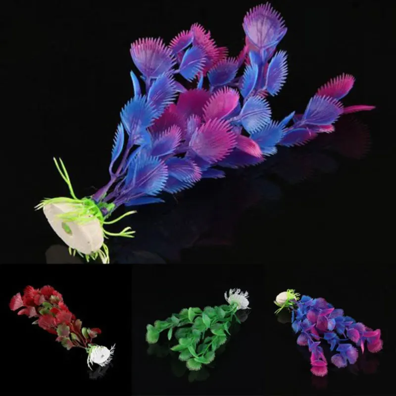 3 farby! Podvodné akvárium dekoratívne umelé netoxické vodné buriny rastlinné rybie nádrže Ornament pre nádrž na korytnačku