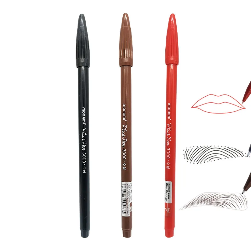 3 farby tetovacie ceruzky Marker Chirurgická kožná značka Pen Scribe Nástroj na tetovanie obočia Piercing Piercing Trvalé make -up tetovania