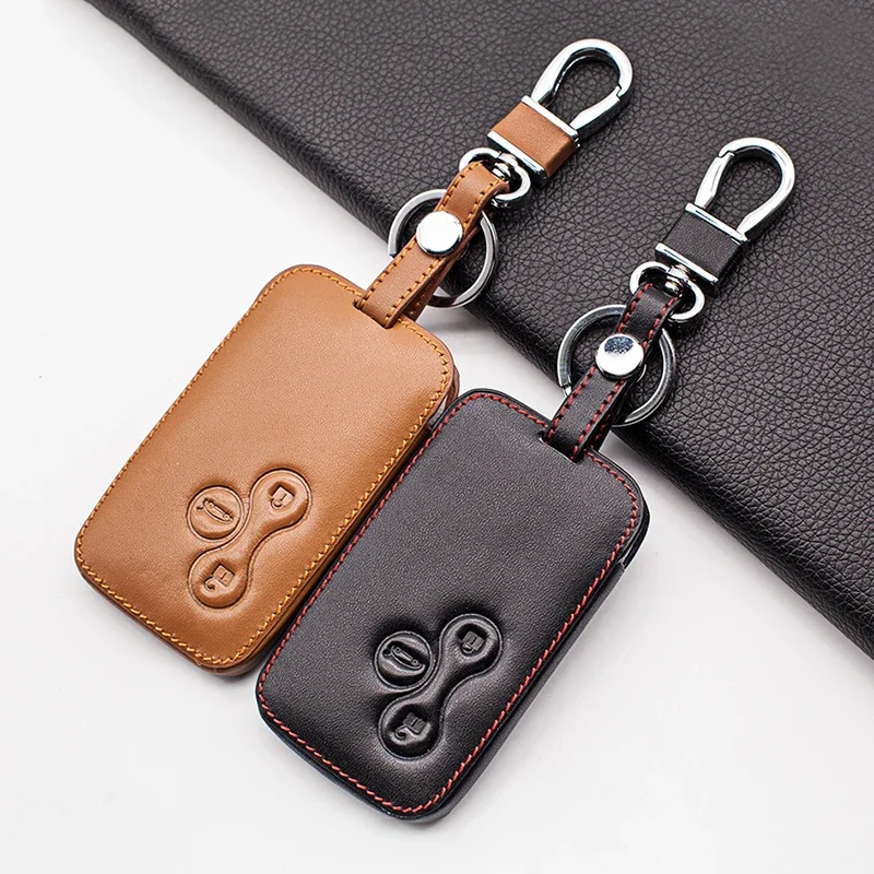 3 gombík inteligentná karta pokožka chránič koženého krytu automobilu pre obaly pre Renault Clio Logan Megane 2 3 Koleos Scenic Accessories
