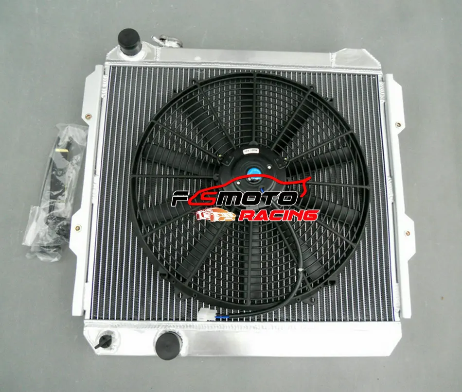 3 jadro 52 mm hliníkový chladič + ventilátor pre Toyota Hilux ln85 ln60 ln61 ln65 2,4l diesel 1984-1991 1985 1986 1987 1988 1988 1989 1990 Mt