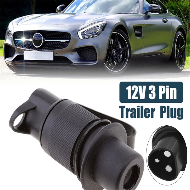 3-kolíková zástrčka prívesu a objímka prívesu 3 PIN 12 V 3-kolíkový vodotesný konektor leteckého drôtu Traktor Elektrický