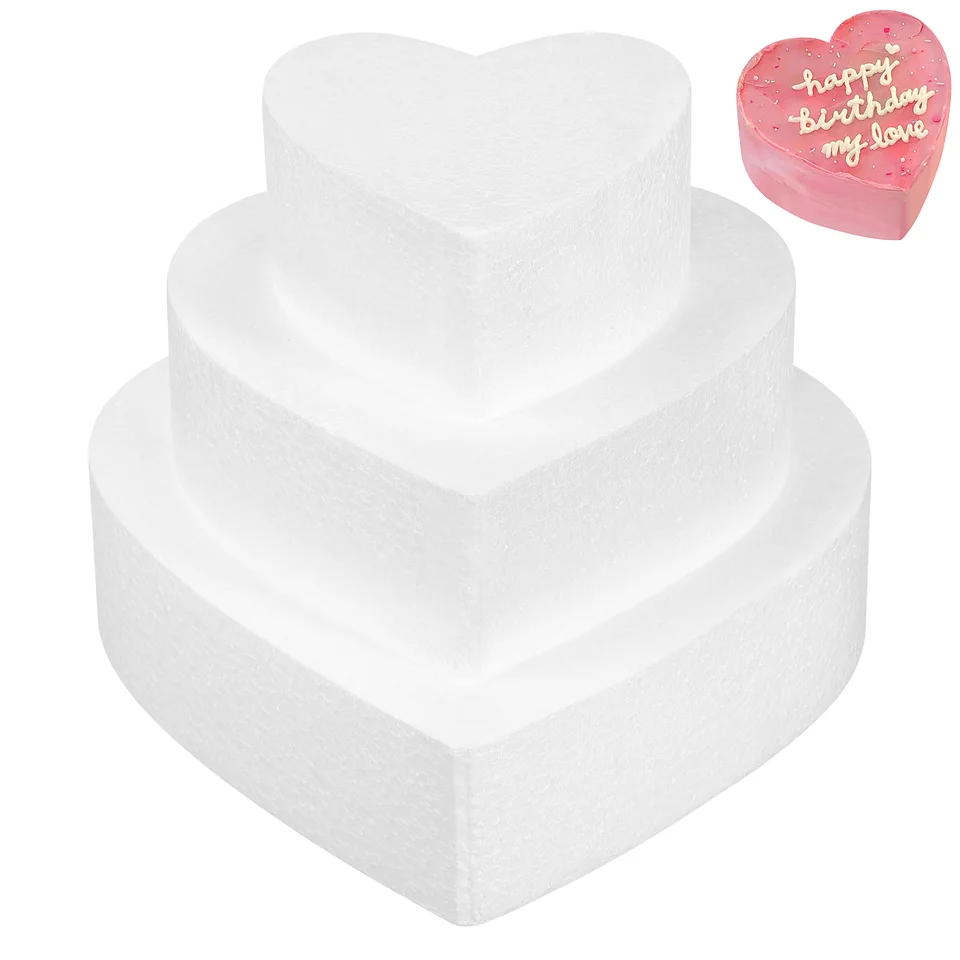 3 ks Bublinové tvary koláča pre koláče Panva Panva formuje fondantné šálky peny Dummies DIY formy Polystyrén Modelovanie zdobia