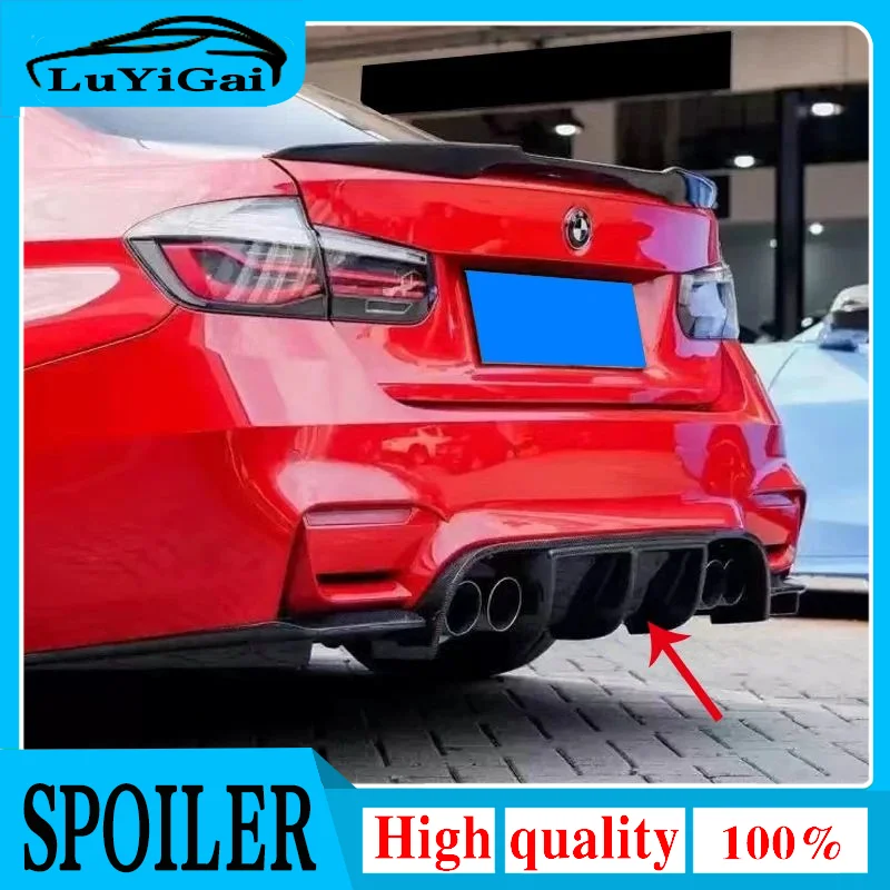 3 ks štýl ABS uhlíkové vlákno vzhľad materiál Zadný difúzor pre oblúky pre BMW 3 Series F30 facelift na nárazník M3 2012-2020