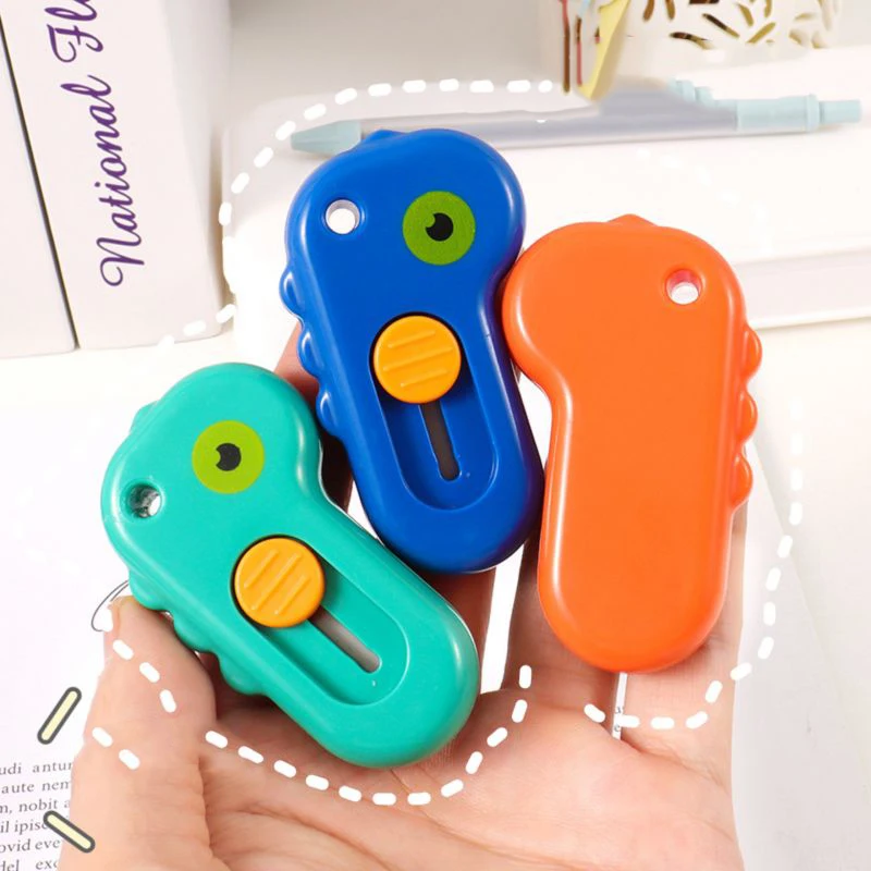 3 kusy kawaii mini vrecko dinosaurus Art Utility nôž Express Box Nôž na papierové remeselné balenie náplne