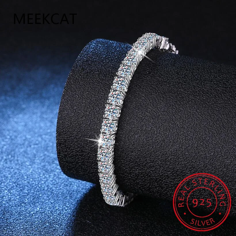 3 mm 4 mm moissanit tenisové náramok