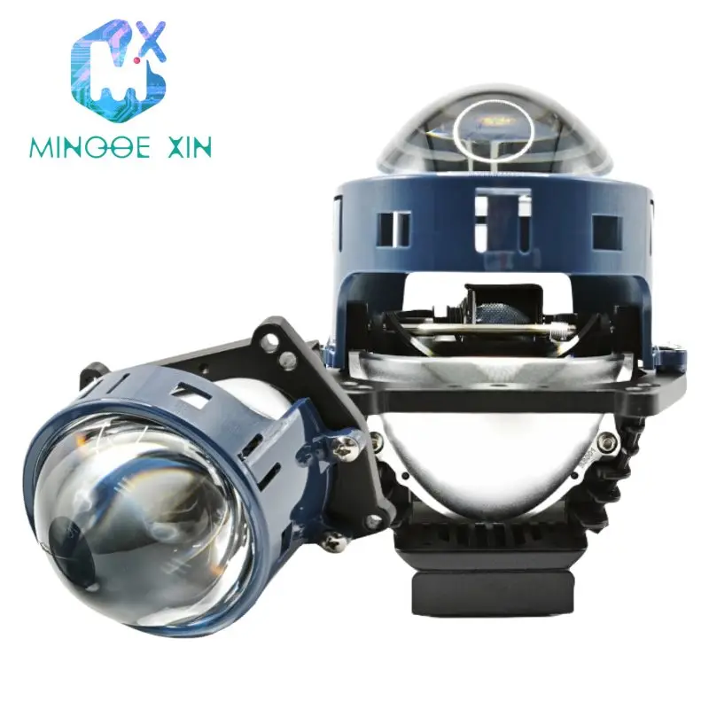 3-palcové 3 farby Svetlo Biled Projector objektív 3.0 Univerzálne 65W 6500K svetlomet Bile Biled projektor Double Projector objektív Bi-Led