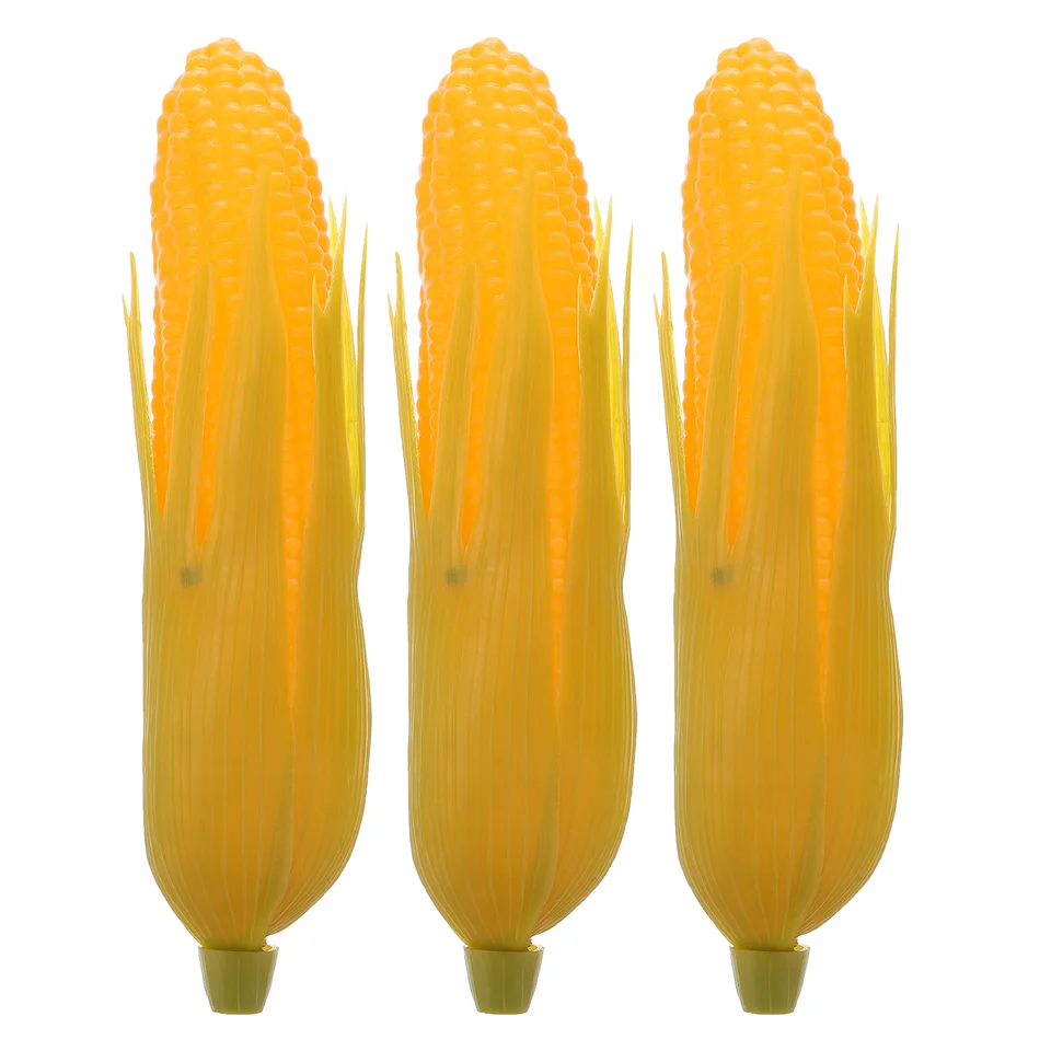 3 PCS Candy Corn Decor Umelé vonkajšie rastliny Simulácia rastlinná mini zelená artifické jedlo