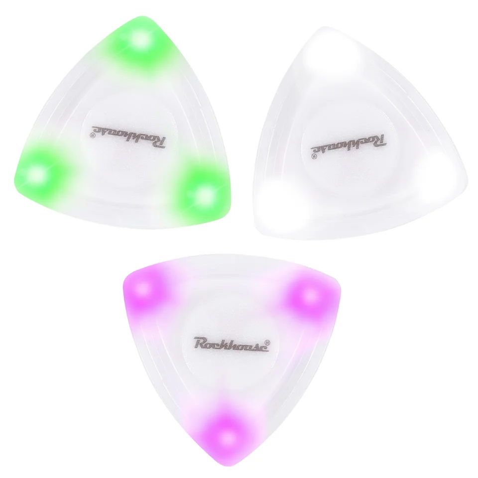 3 PCS Elektrická gitara vyzdvihnite si Light Up Picks for ABS Lightup Acoustic Folk Plectrum