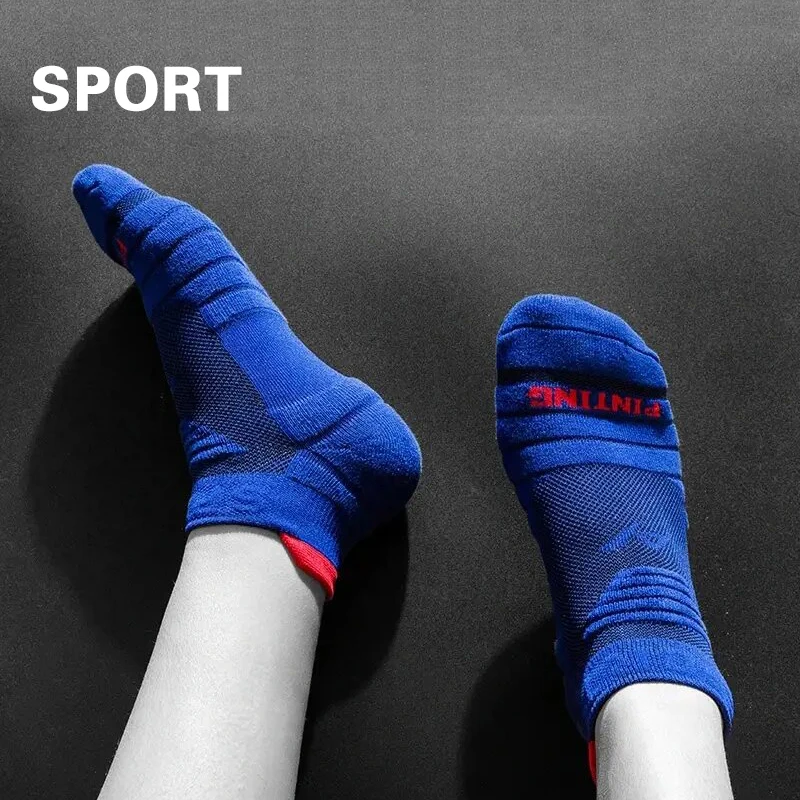 3 páry muži, ktorí bežia krátke ponožky hrubé uterák rýchle suché fitness športové členkové ponožky atletické cyklistické basketbalové ponožky Man 39-44