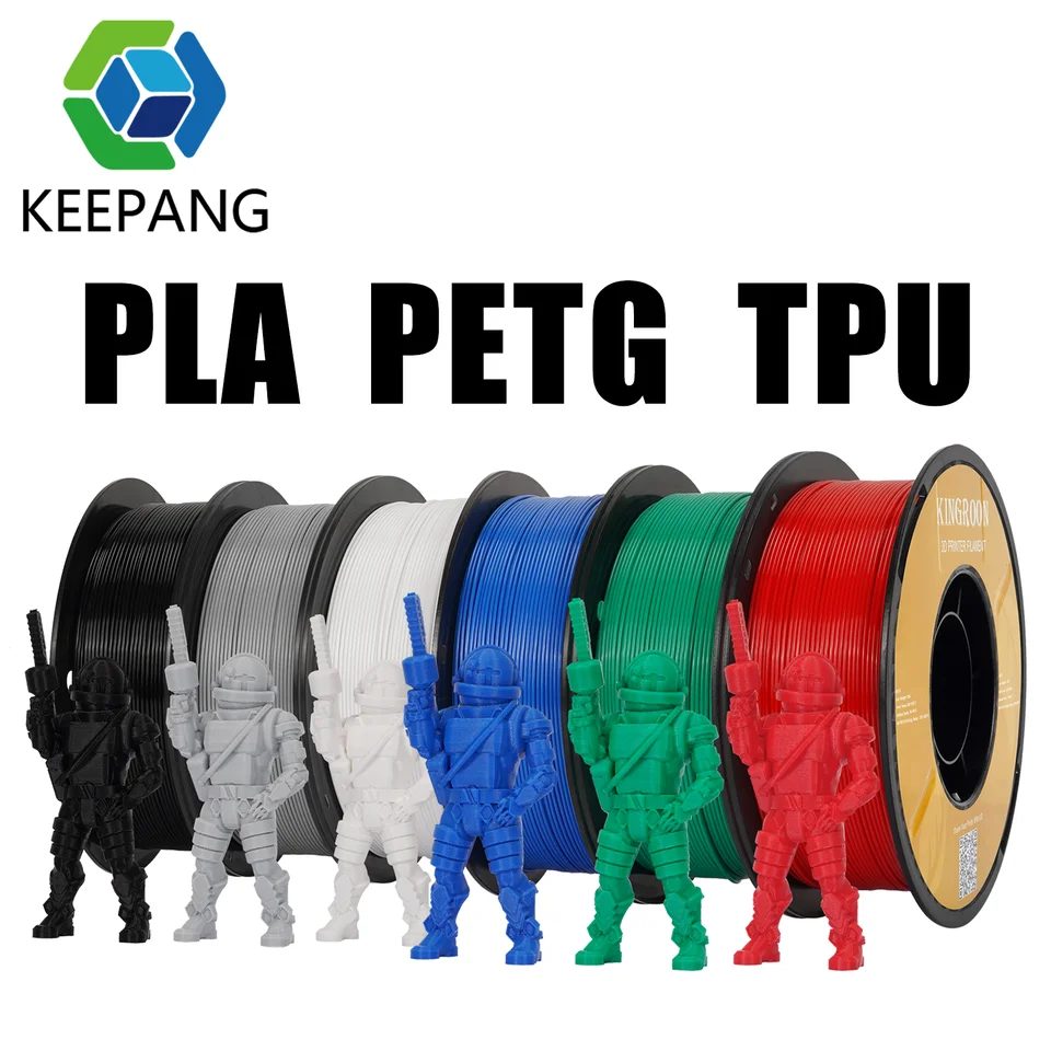 3 Roll 6,6 libier TPU PETG PLA Filement Mix Farba 1,75 mm čierna biela šedá vlákna 3D tlačiarne pre miestny sklad FDM 3D TLAČ