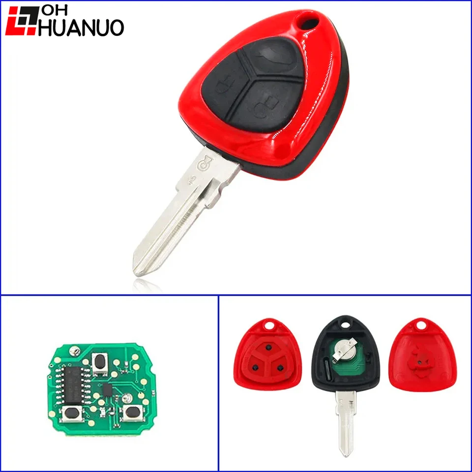 3 tlačidlá Keyless Entry Smart Remote Key FOB 433 MHz s čipom ID48 pre Ferrari 430 ľavá čepeľ