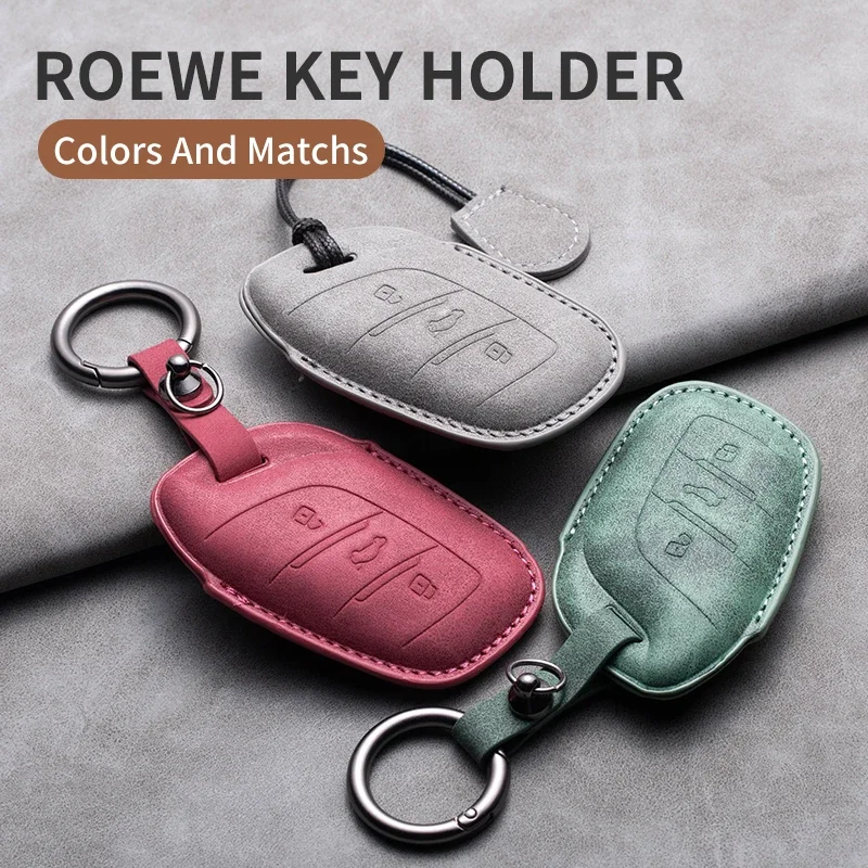 3 tlačidlá pre Mg Car Cover Case Case Mg4 2023 Mg6 EV HS GT ZS EV ZX MG5 pre ROEWE RX3 RX5 RX8 ERX5 I6 I5 Kožený kľúč FOB FOB