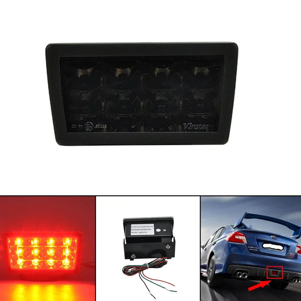 3 v 1 LED zadné zadné chvostové svetlo BRZDE BRZDELÁ Svetlo reflektor FOG LAMP pre Subaru Impreza WRX STI SMY SMY