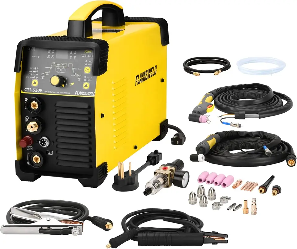 3 v 1 plazmatickom zvárovom stroji 50Amps Pilot Arc Plazm Cutter 200Amp Tig Welder 200 Apping Stick Welder 60% Dutový cyklus 50/60 Hz