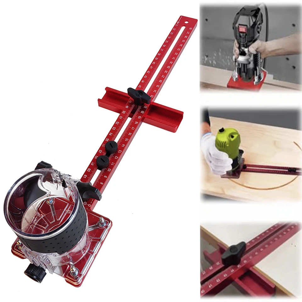 3 v 1 router frézka drážky Bracke s základnou skrinkou Hardware Jig Sc v zásuvke Drilling Šablóna strihacieho frézovacieho nástroja