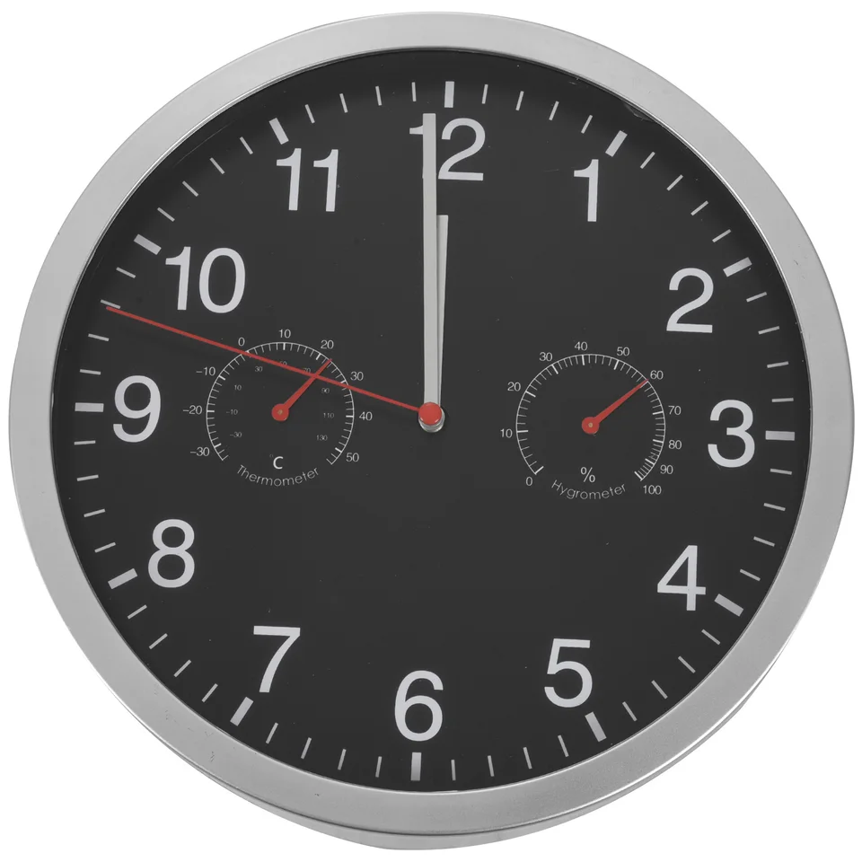3 v 1 tiché kremenné nástenné hodiny tichý pohyb pohybu Termometer hygrometer bez nahromadenia domáceho umenia dekorácie nástenné hodiny