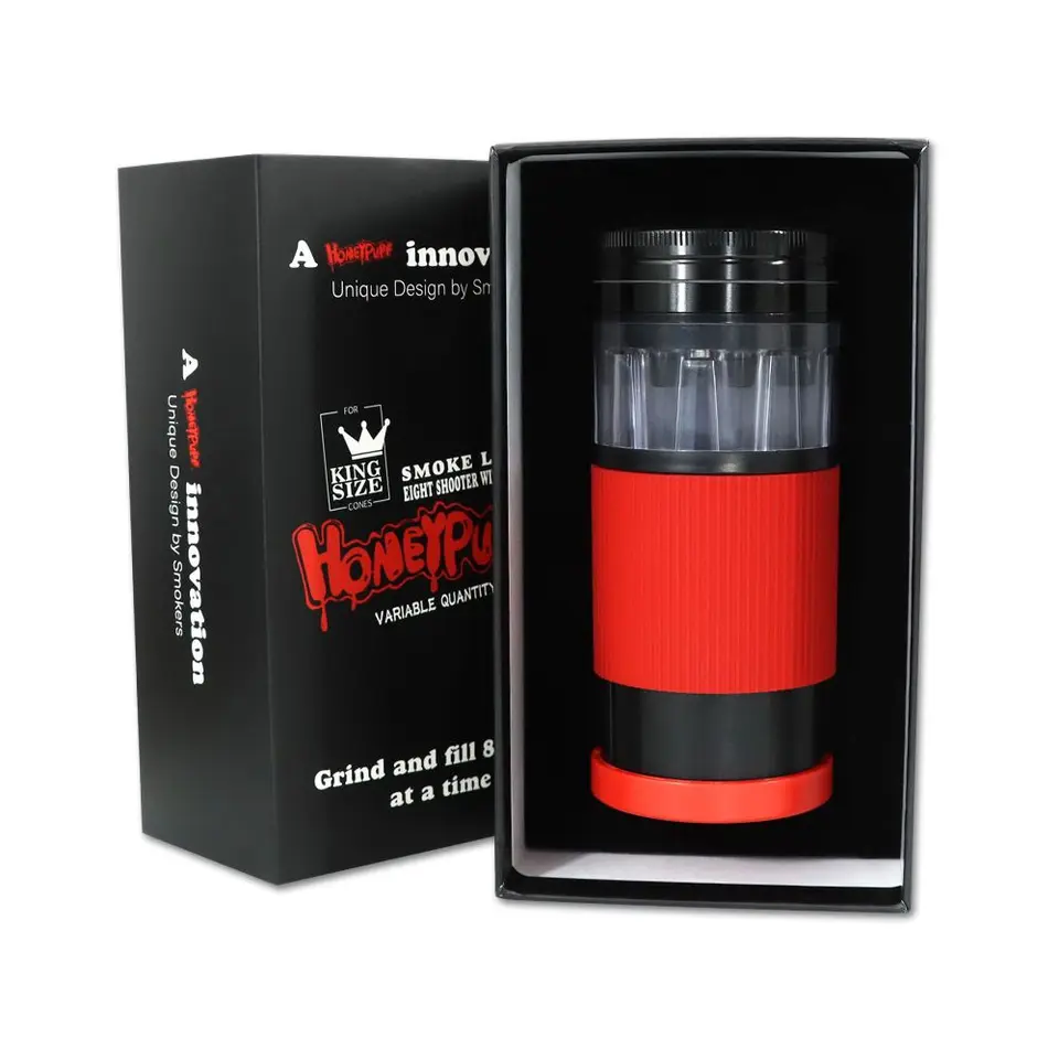 3-v-70 mm kovový mlynček na tabak pred 8 rohovými kužeľovými trubicami jednodielny bylinkový drvič môže uložiť 8 cigariet Herb fajčiarske doplnky