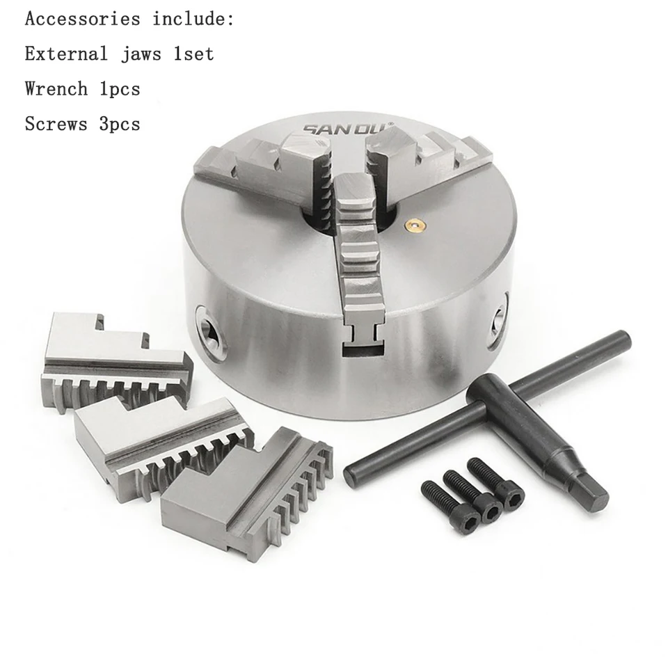 3 čeľusť Chuck K11-250 Lathe Collet Chucks 3 Čeľ