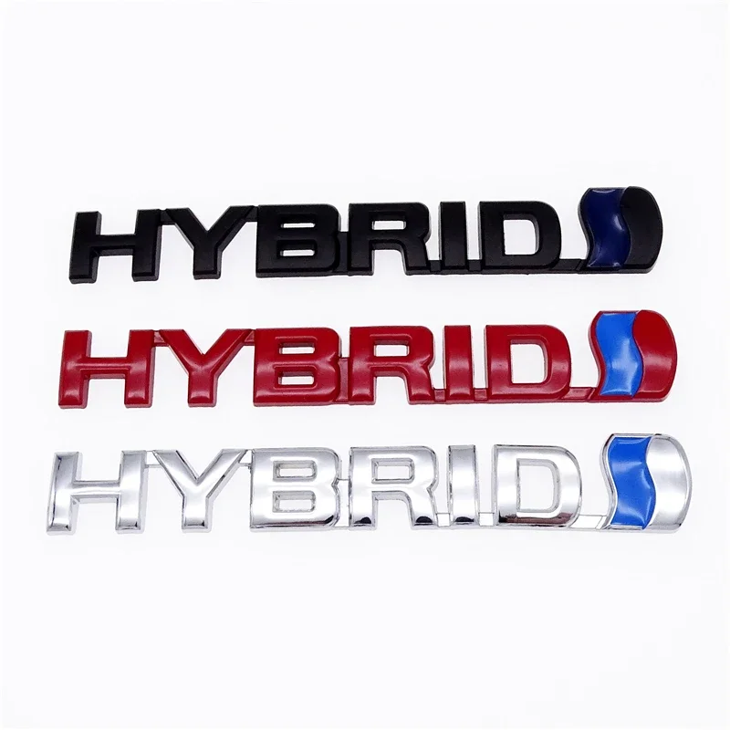 3 štýly 3D hybridné nálepky na logo auta, ktoré nastavili kovový znak odznak Nálepky Automatické doplnky pre Toyota Prius Camry Crown Auris Rav4